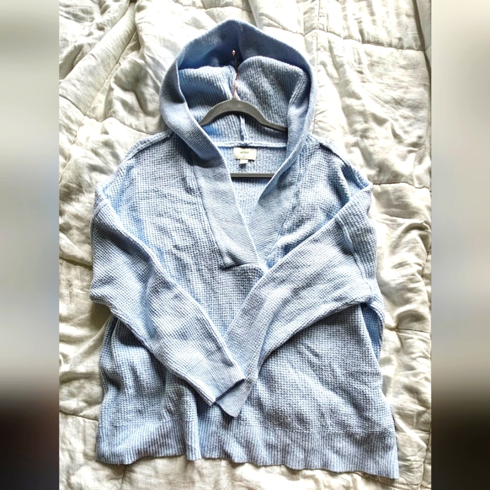Sky Blue Hooded Sweater by Aerie